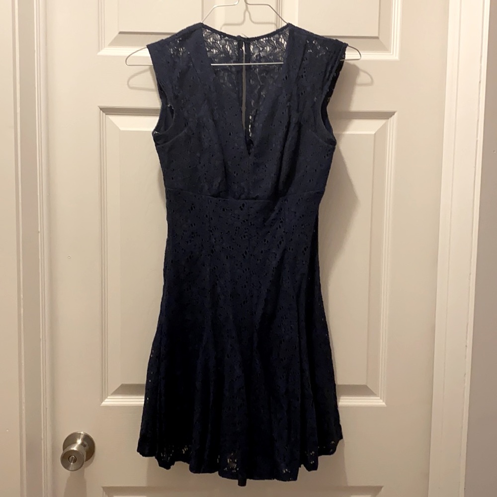 Navy Blue Lace Dress